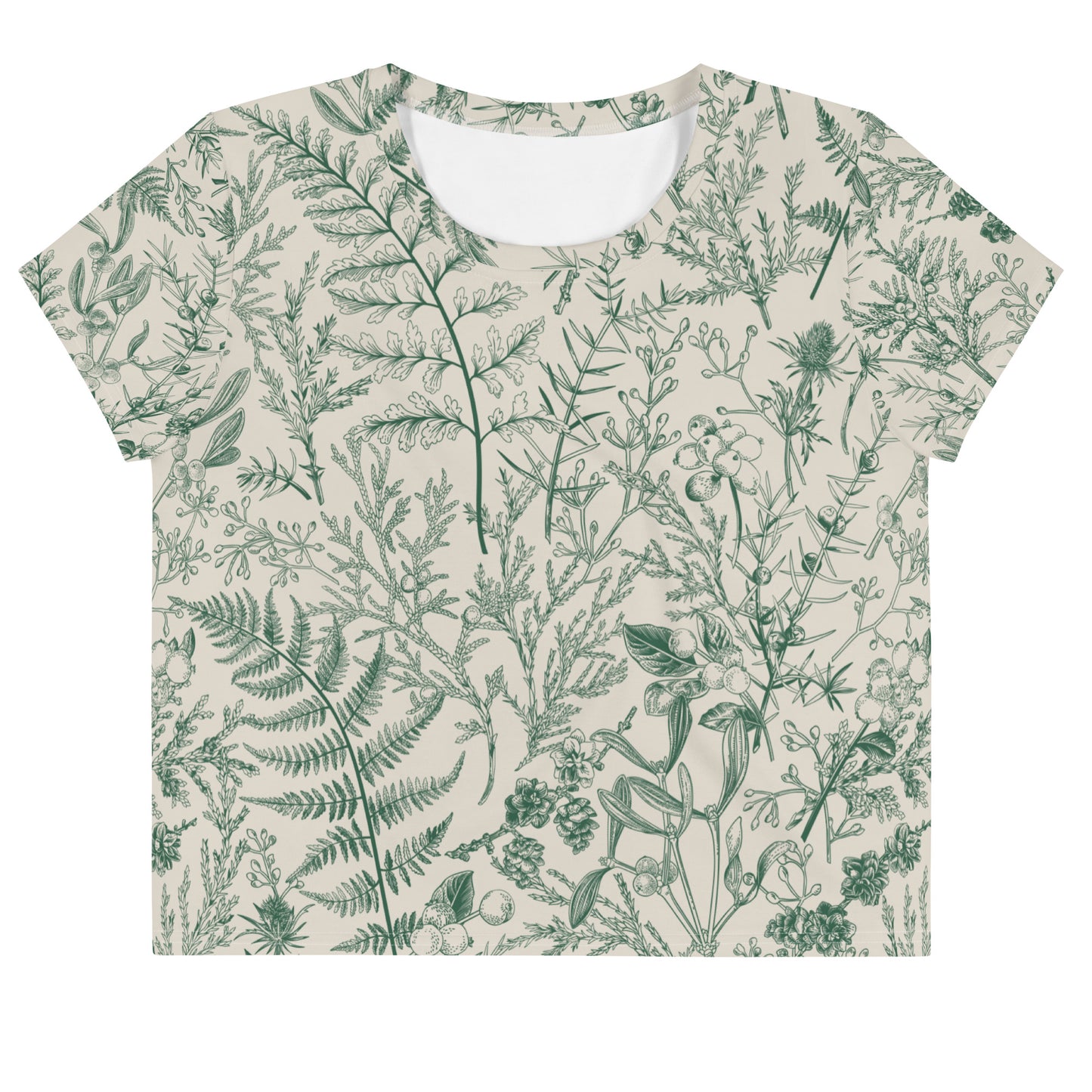 Metsä / Forest - Crop T-shirt - Shirts & Tops- Print N Stuff - [designed in Turku Finland]