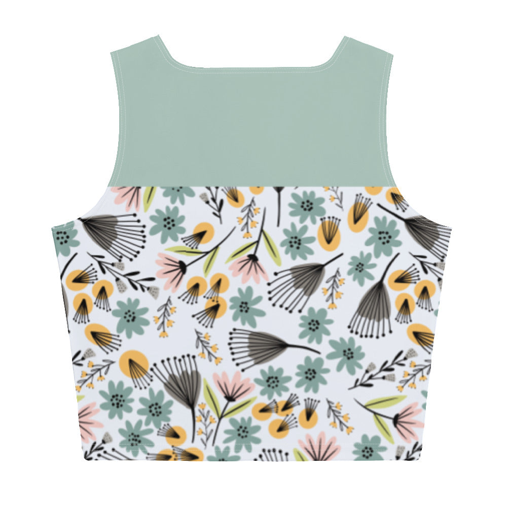 Summer Flowers - Crop Top - Shirts & Tops- Print N Stuff - [designed in Turku FInland]