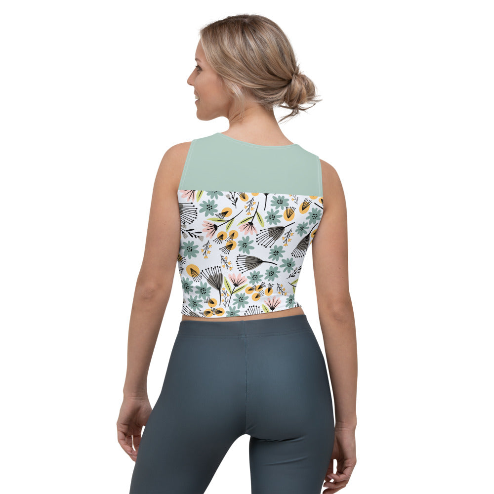 Summer Flowers - Crop Top - Shirts & Tops- Print N Stuff - [designed in Turku FInland]