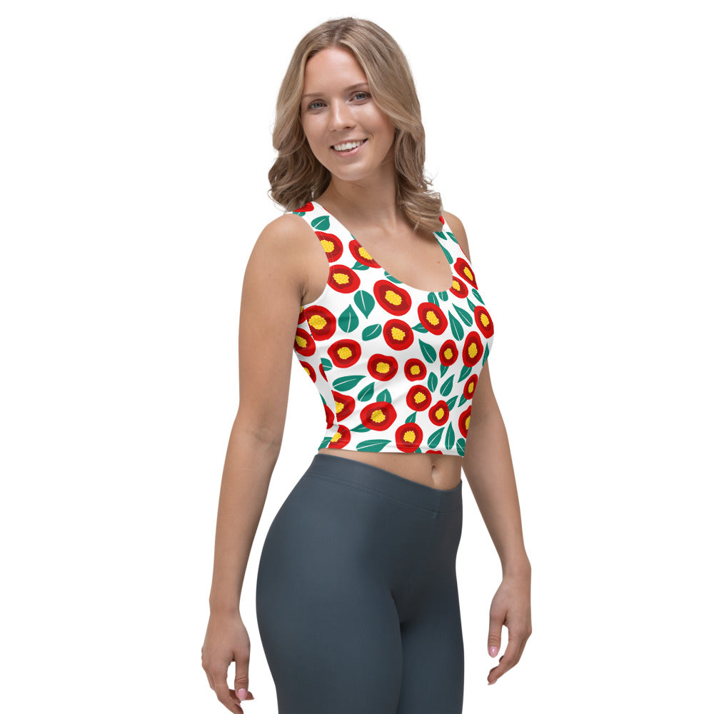 Summer poppies - Crop Top - Shirts & Tops- Print N Stuff - [designed in Turku FInland]