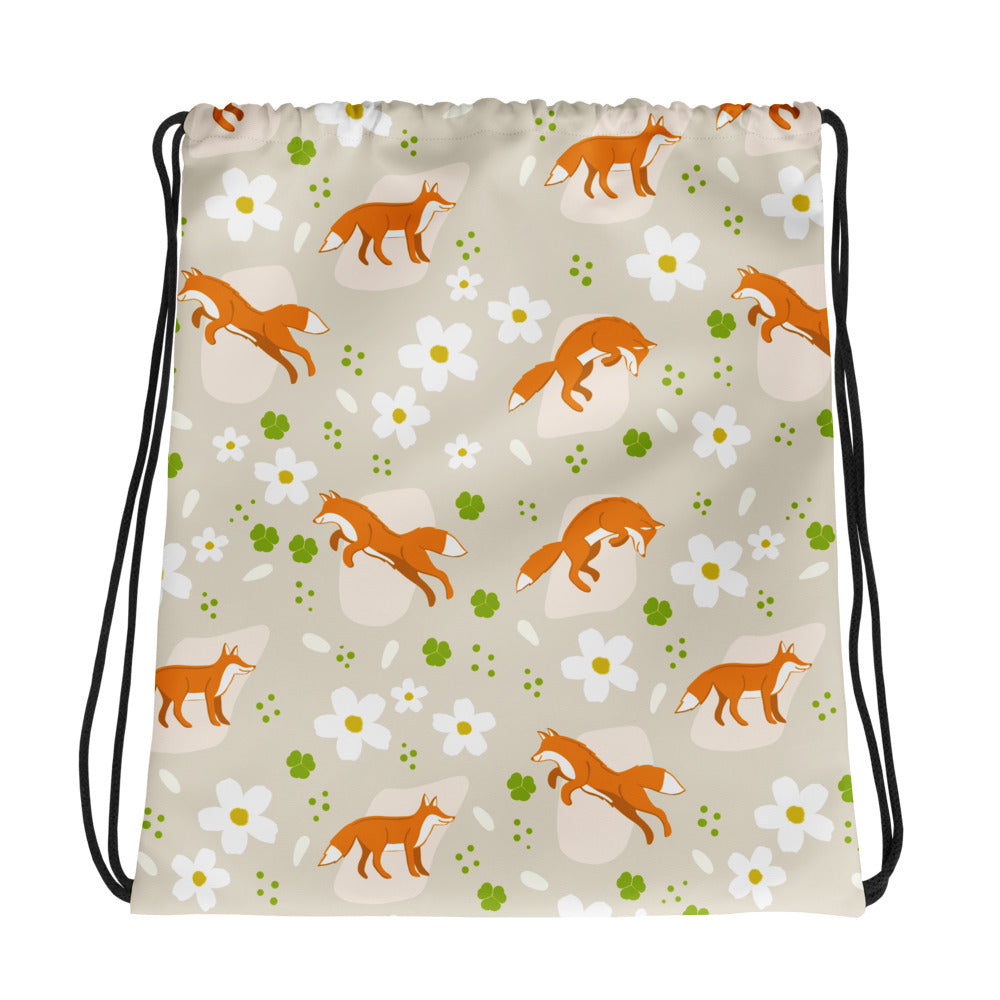 Kettu ja ketunleipää - Kindergarten Drawstring bag - Drawstring Bags- Print N Stuff - [designed in Turku FInland]