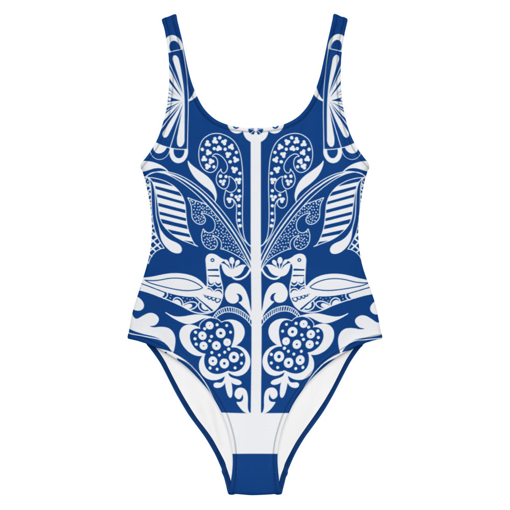 Lovely doves - One-Piece Swimsuit - Swimwear- Print N Stuff - [designed in Turku FInland]