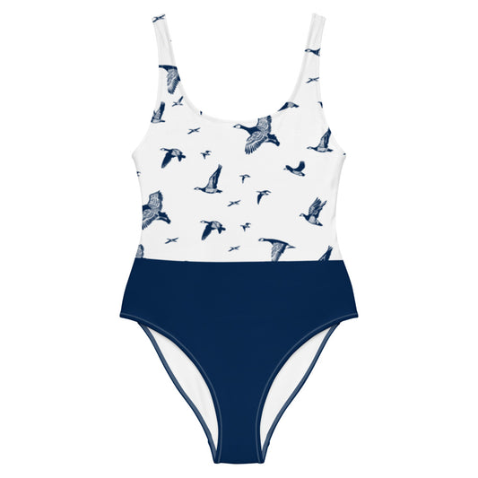 Oh my geese - One-Piece Swimsuit - Swimwear- Print N Stuff - [designed in Turku FInland]