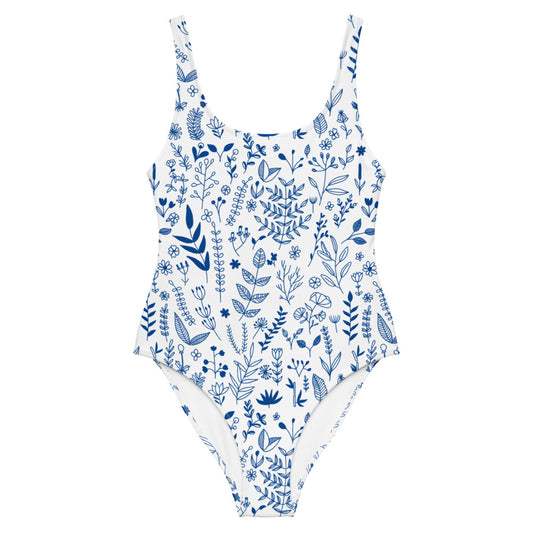 Wild flowers - One-Piece Swimsuit - Swimwear- Print N Stuff - [designed in Turku FInland]