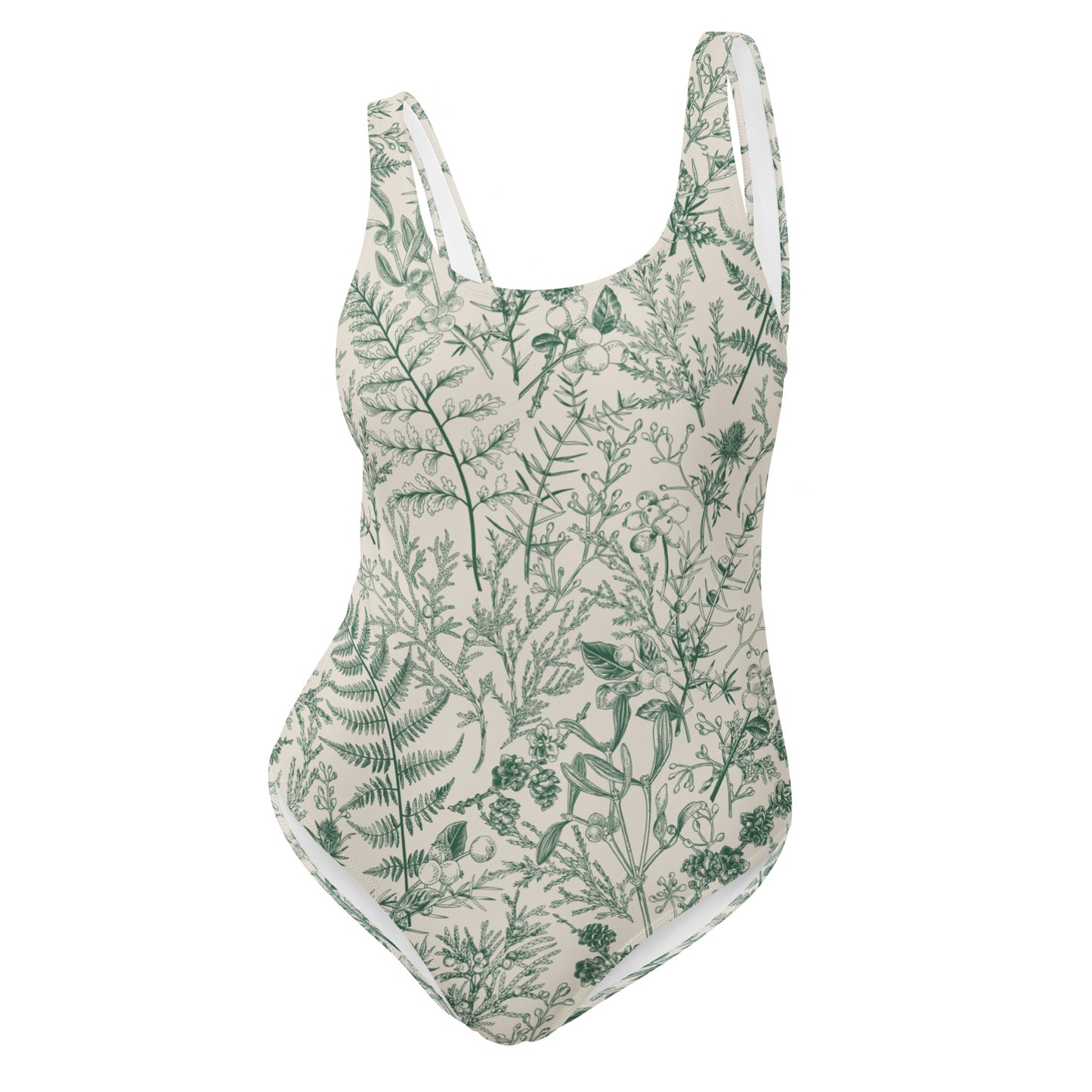 Metsä / Forest - One-Piece Swimsuit - Swimwear- Print N Stuff - [designed in Turku Finland]