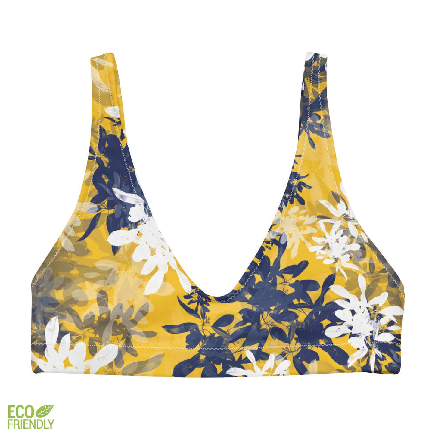 Summer day - Recyled padded bikini top - Swimwear- Print N Stuff - [designed in Turku FInland]