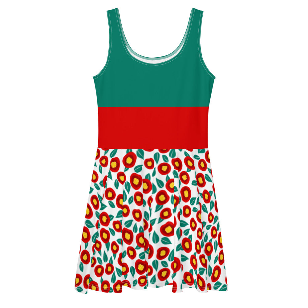 Summer poppies - Skater Dress - Dresses- Print N Stuff - [designed in Turku FInland]