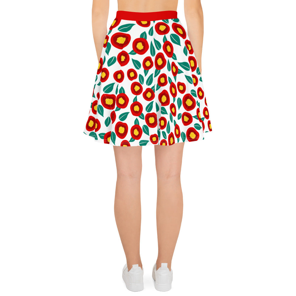Summer poppies - Skater Skirt - Skirts- Print N Stuff - [designed in Turku FInland]