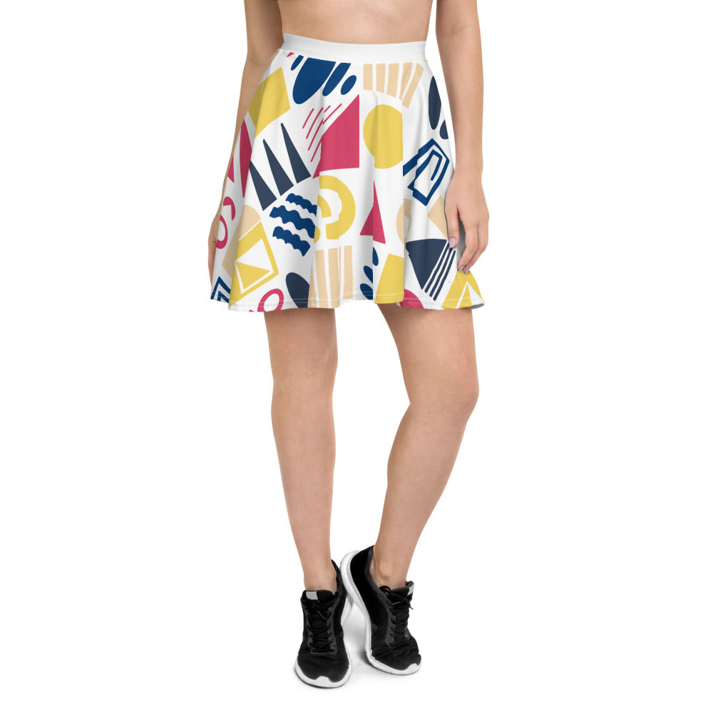 Fun Shapes - Skater Skirt - Skirts- Print N Stuff - [designed in Turku FInland]