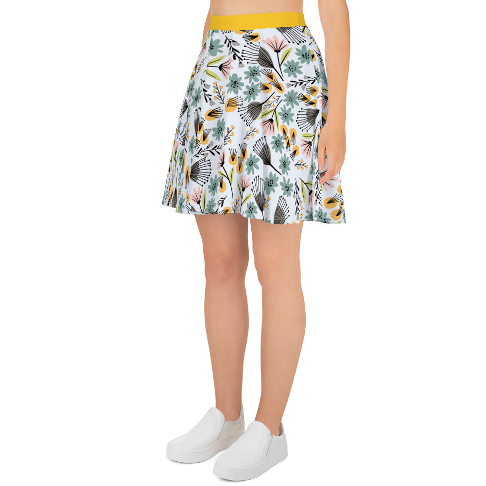 Summer Flowers - Skater Skirt - Skirts- Print N Stuff - [designed in Turku FInland]