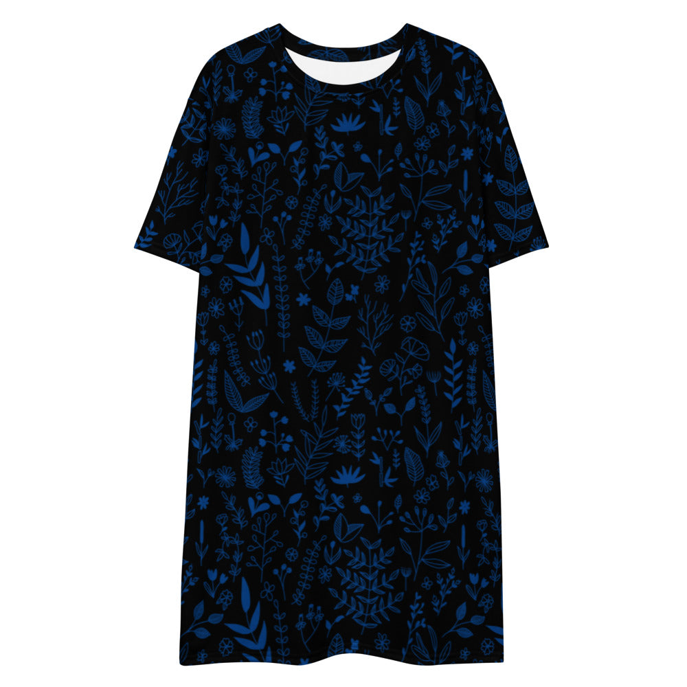Wild flowers - T-shirt dress - T-Shirt Dress- Print N Stuff - [designed in Turku FInland]