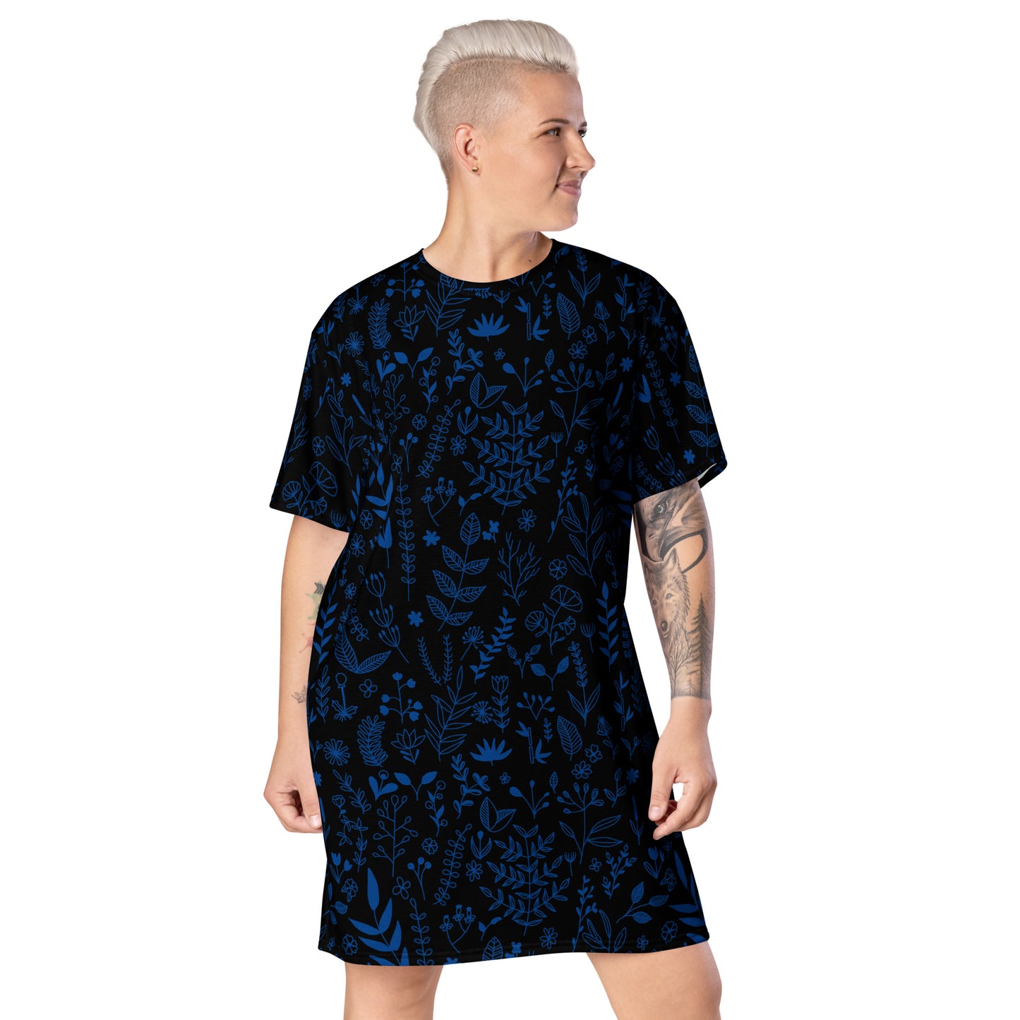 Wild flowers - T-shirt dress - T-Shirt Dress- Print N Stuff - [designed in Turku FInland]