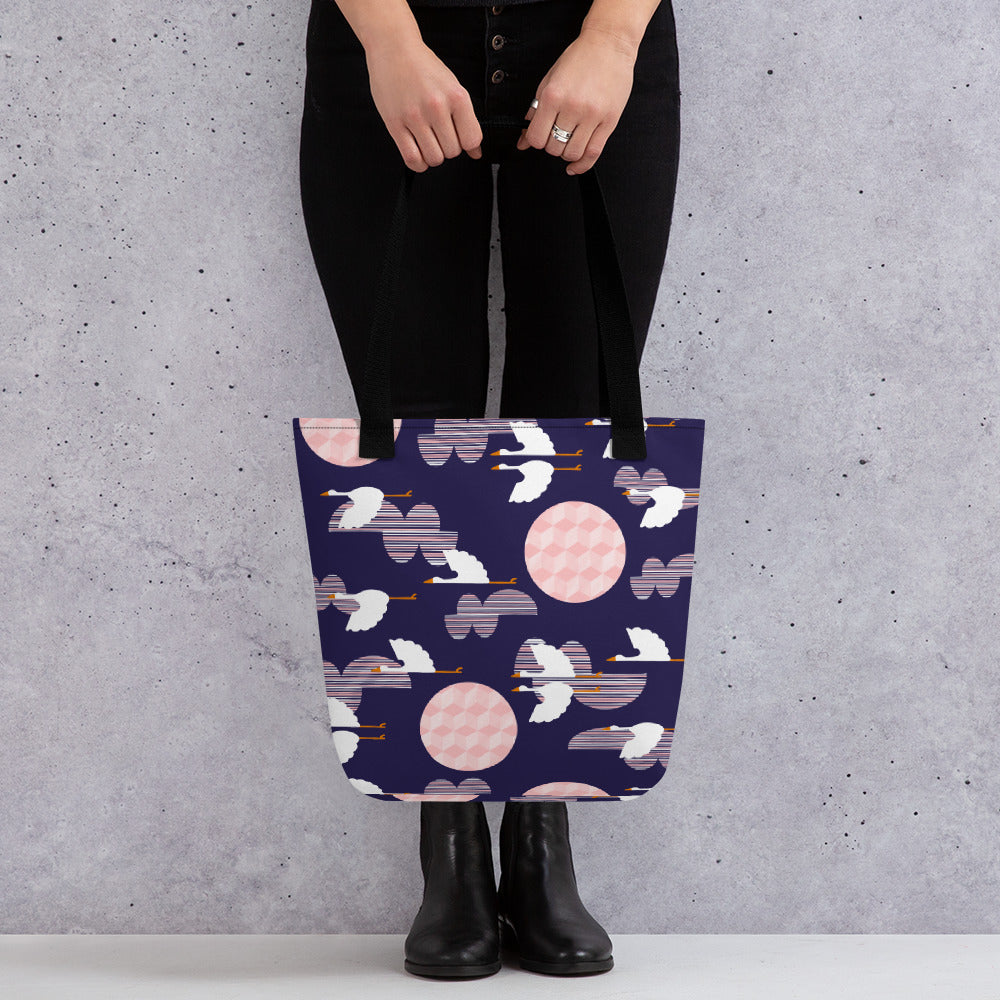 Midnight Storks - Tote bag - Bags- Print N Stuff - [designed in Turku FInland]