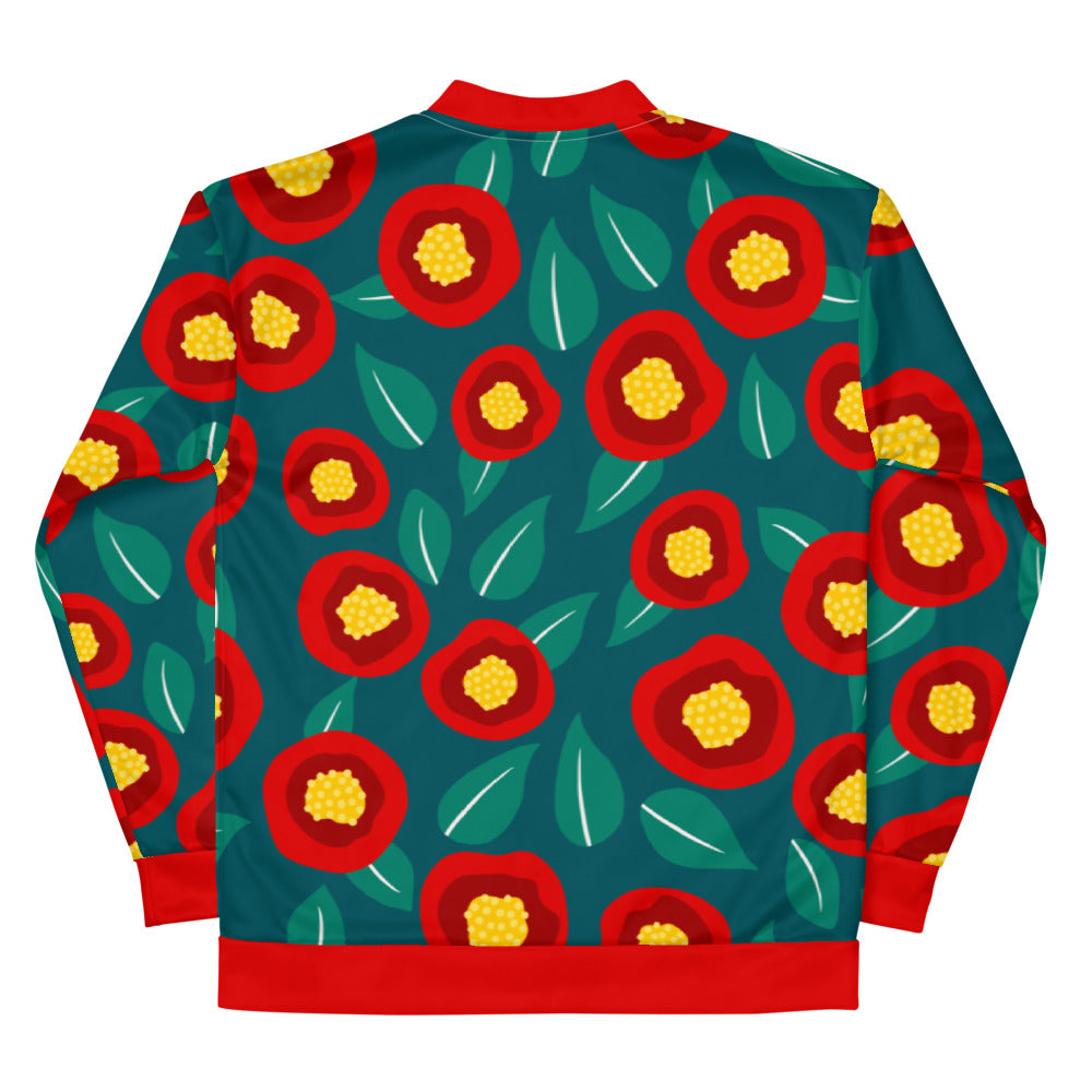 Summer Poppies - Unisex Bomber Jacket - Coats & Jackets- Print N Stuff - [designed in Turku FInland]
