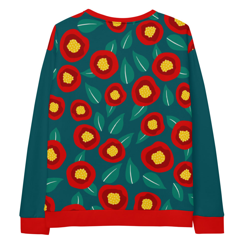 Summer poppies - Unisex Sweatshirt - Long Sleeve- Print N Stuff - [designed in Turku FInland]