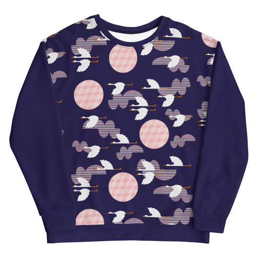 Midnight Storks - Unisex Sweatshirt - Long Sleeve- Print N Stuff - [designed in Turku FInland]