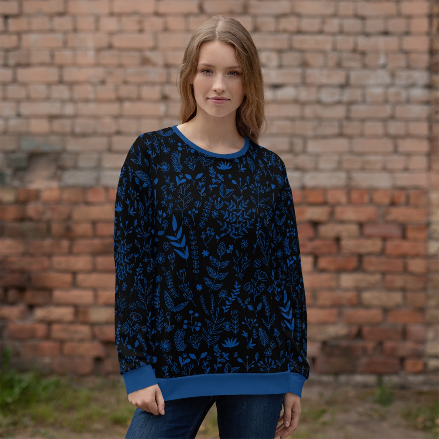 Wild flowers - Unisex Sweatshirt - Long Sleeve- Print N Stuff - [designed in Turku FInland]