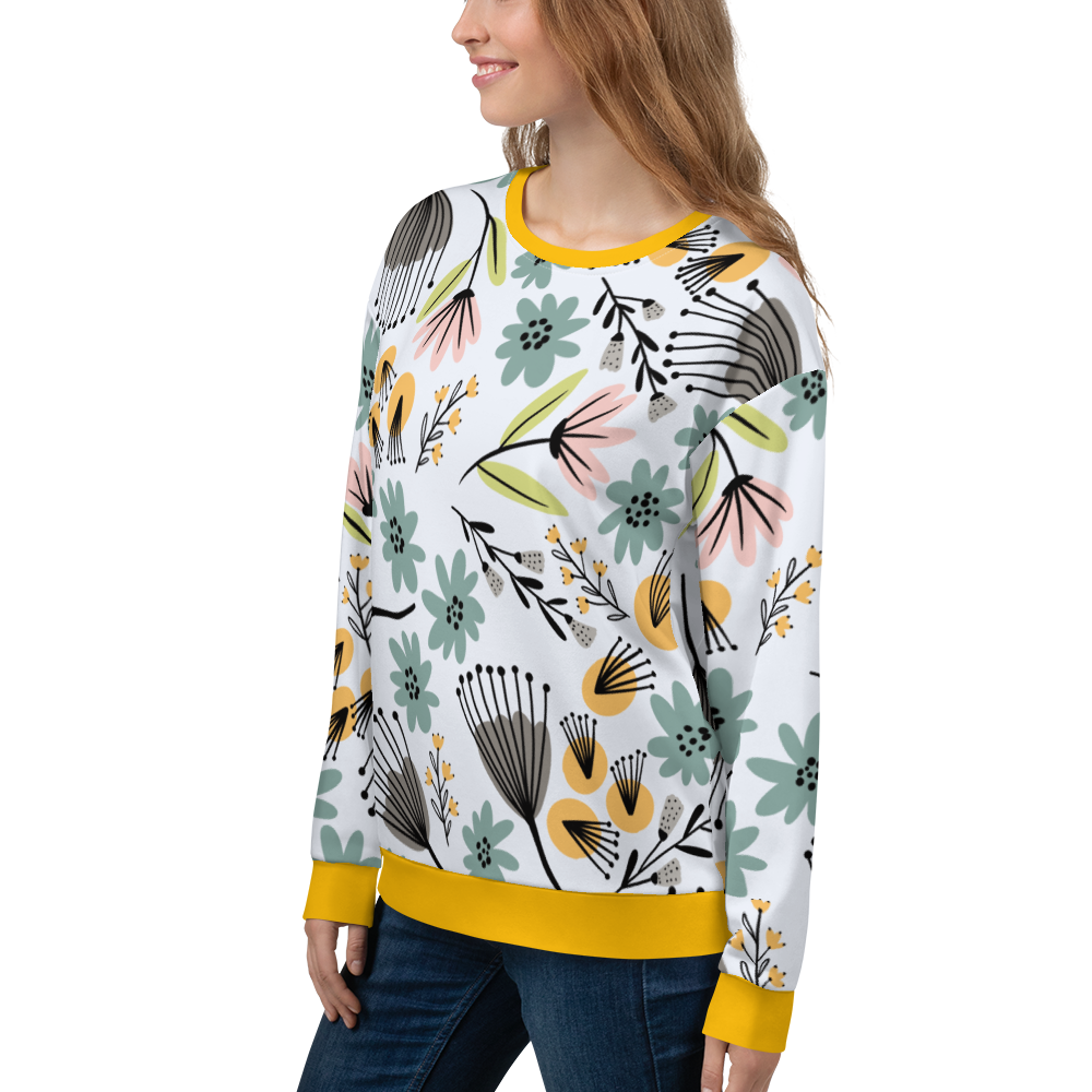 Summer Flowers - Unisex Sweatshirt - Long Sleeve- Print N Stuff - [designed in Turku FInland]