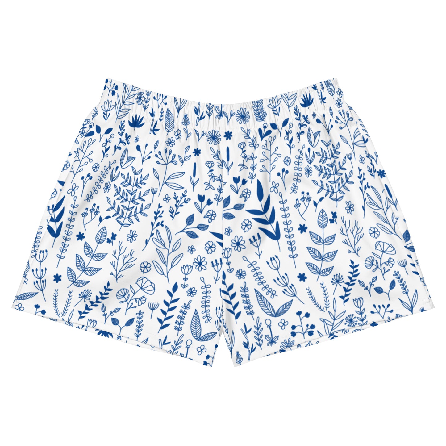 Wild flowers - Women's Athletic Short Shorts - Shorts- Print N Stuff - [designed in Turku FInland]