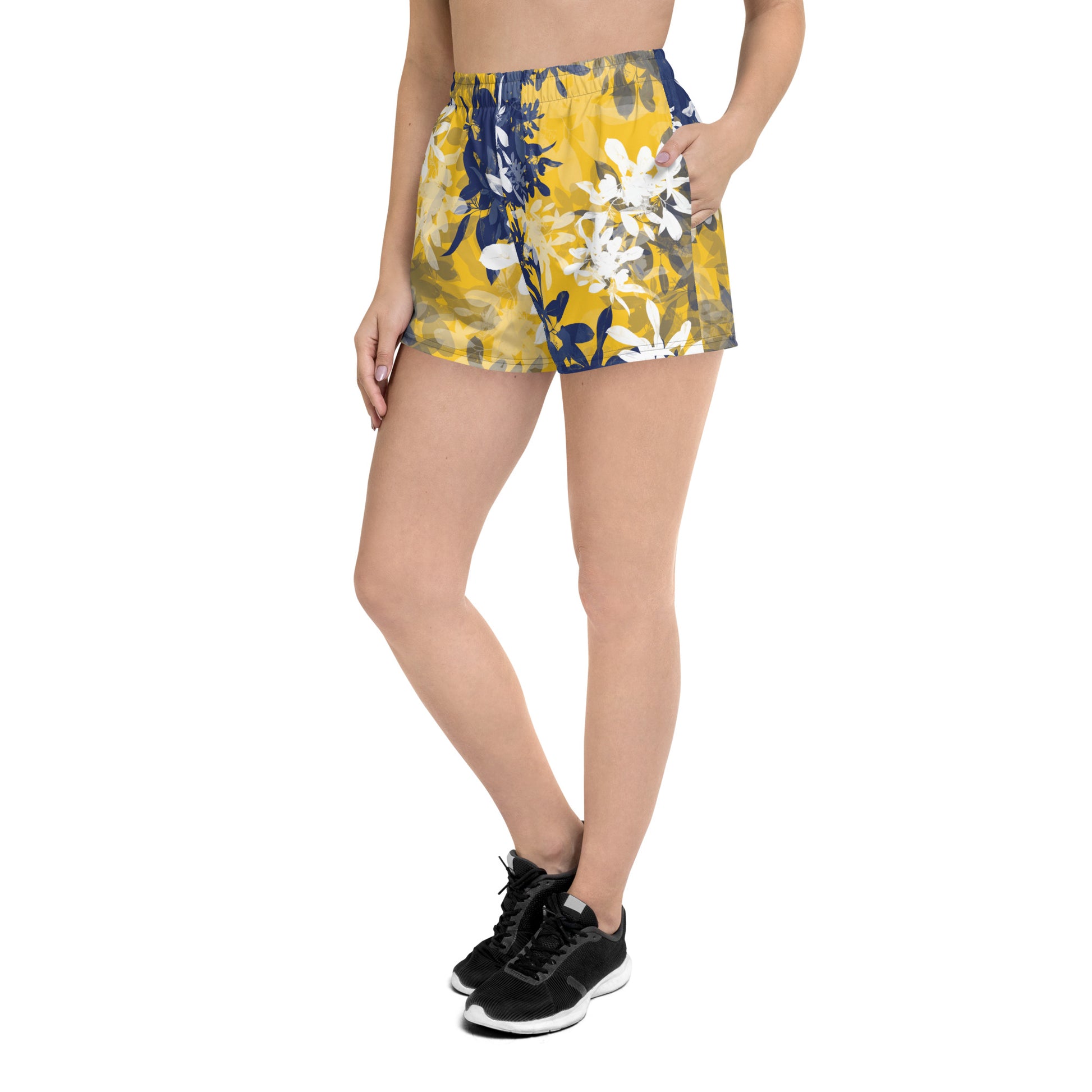 Summer day - Women's Athletic Short Shorts - Shorts- Print N Stuff - [designed in Turku FInland]