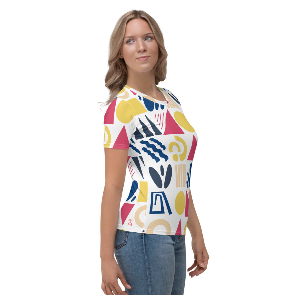 Fun Shapes - Women's T-shirt - Shirts & Tops- Print N Stuff - [designed in Turku FInland]