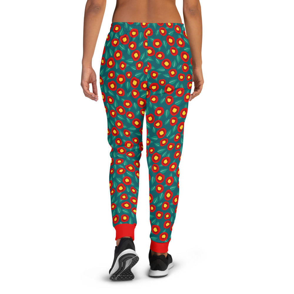 Summer poppies - Women's Joggers - Joggers- Print N Stuff - [designed in Turku FInland]