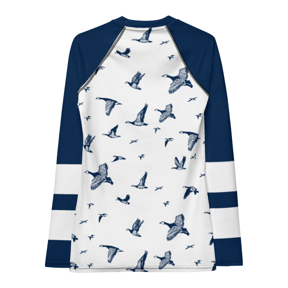 Oh my geese - Women's Rash Guard - Long Sleeve- Print N Stuff - [designed in Turku FInland]