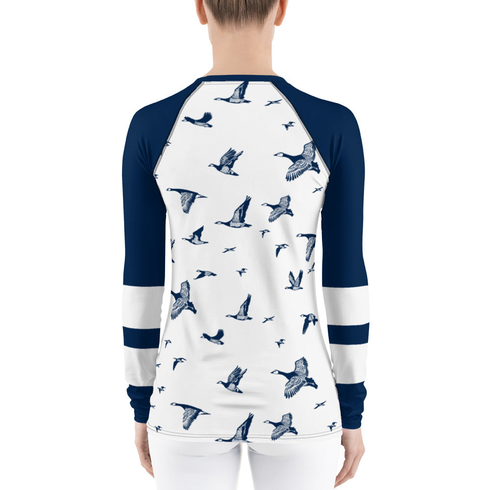 Oh my geese - Women's Rash Guard - Long Sleeve- Print N Stuff - [designed in Turku FInland]