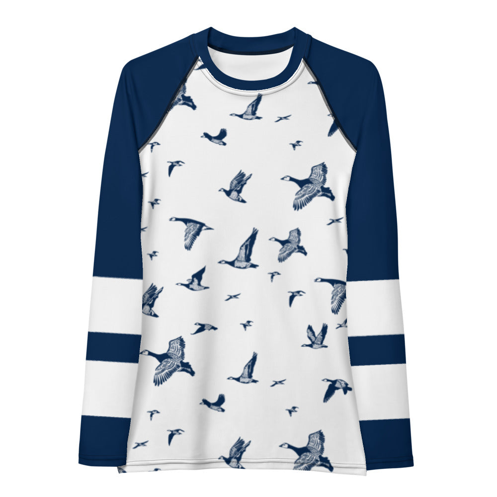 Oh my geese - Women's Rash Guard - Long Sleeve- Print N Stuff - [designed in Turku FInland]