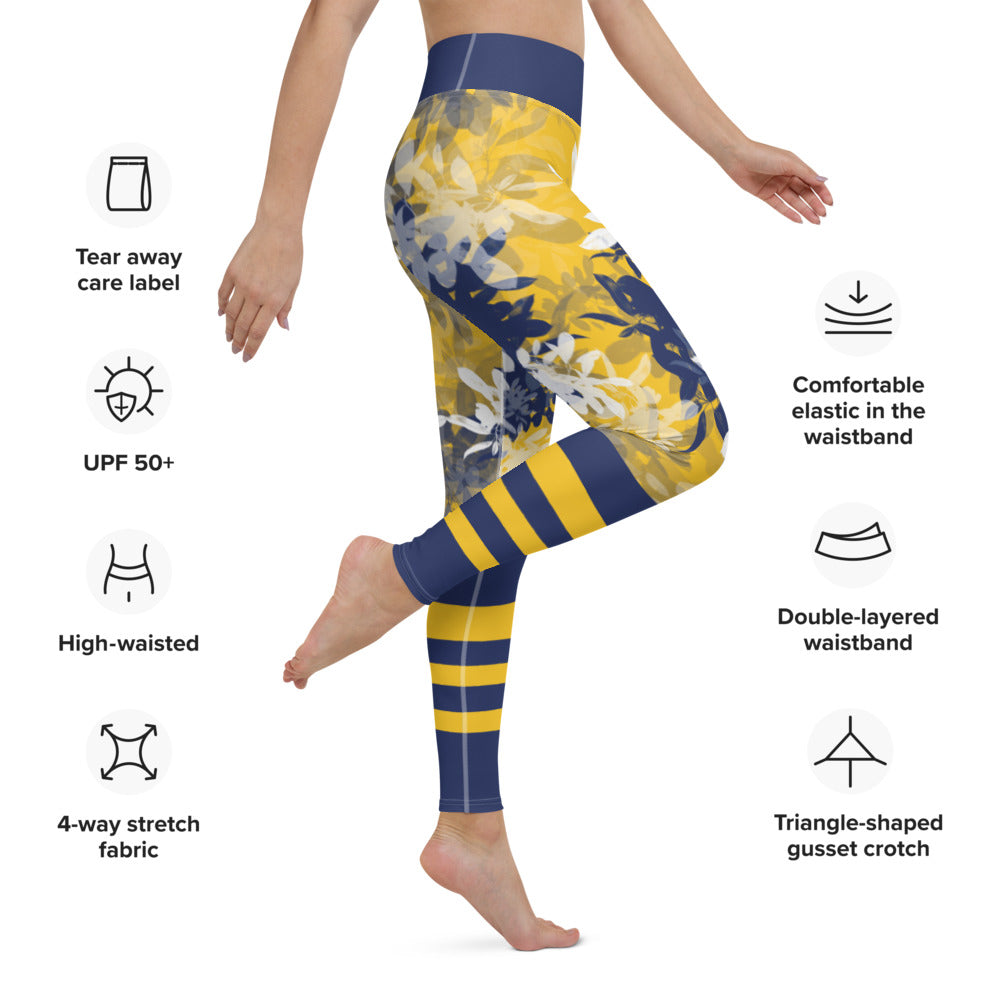 Summer day - Yoga Leggings - Leggings- Print N Stuff - [designed in Turku FInland]