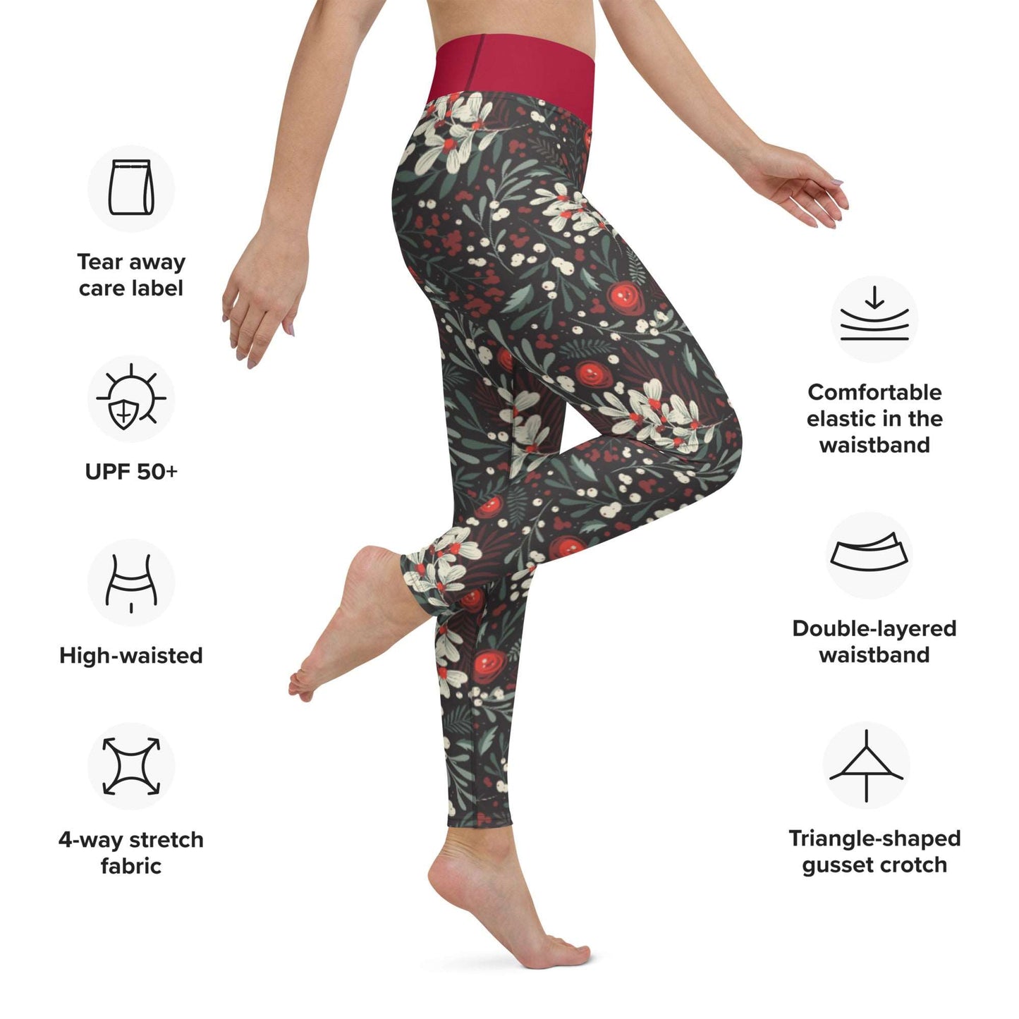 Festive vibes - Yoga Leggings - Leggings- Print N Stuff - [designed in Turku FInland]