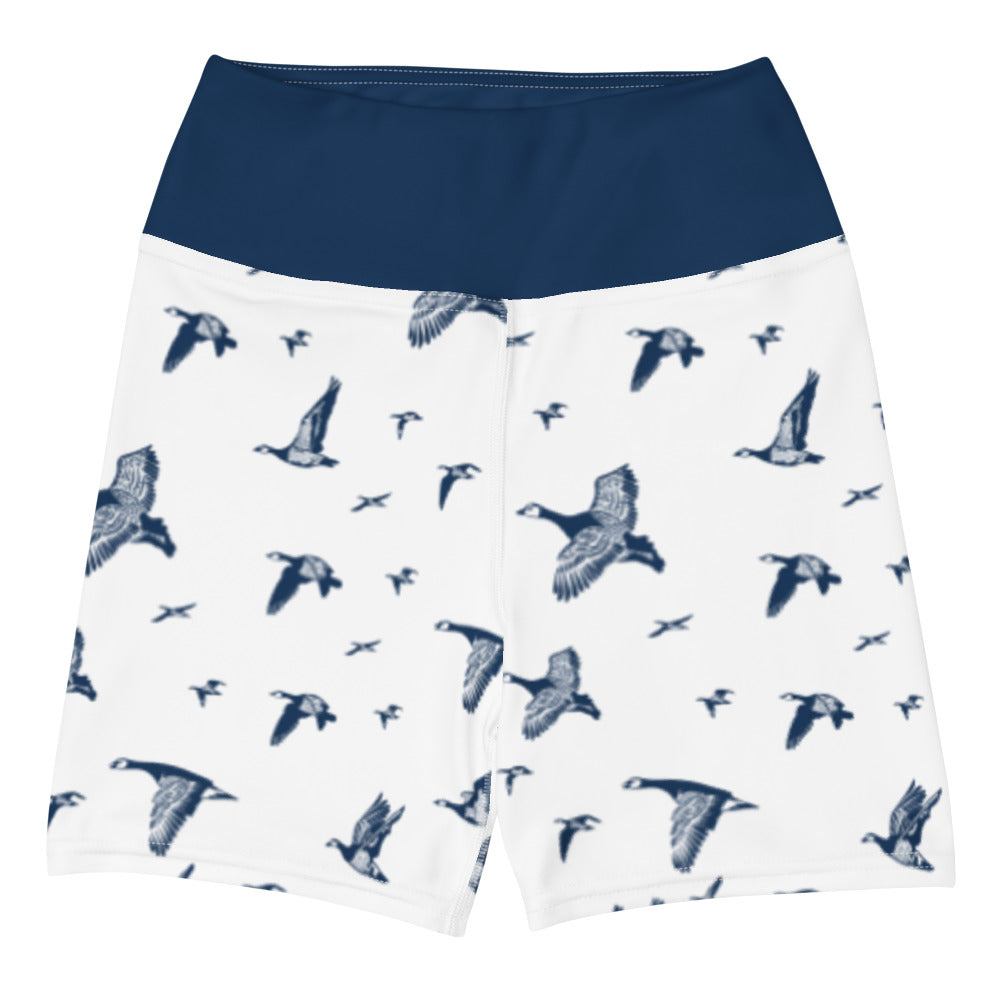 Oh my geese - Yoga Shorts - Leggings- Print N Stuff - [designed in Turku FInland]