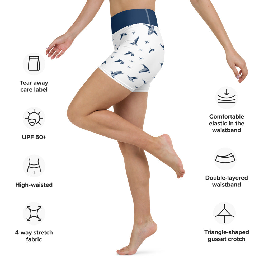 Oh my geese - Yoga Shorts - Leggings- Print N Stuff - [designed in Turku FInland]