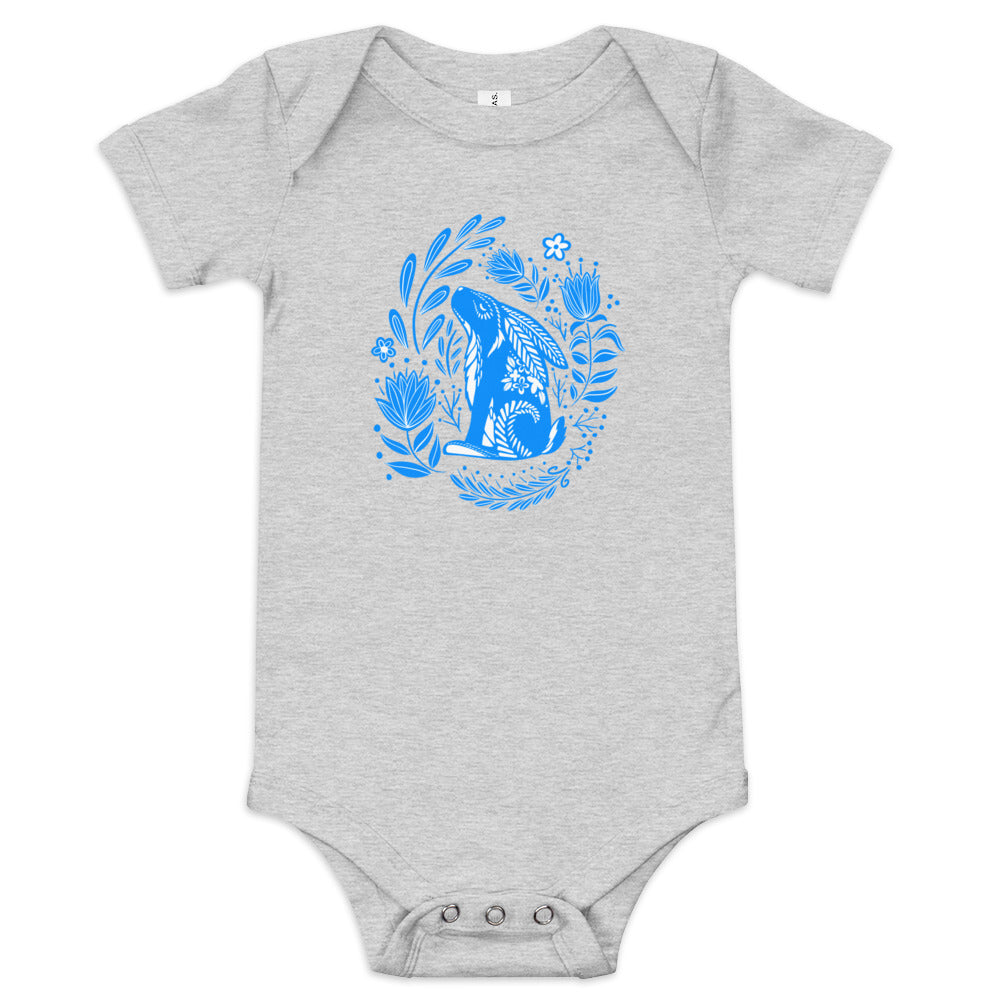 Forest Fairytales - The Bunny - Baby short sleeve one piece - One-piece- Print N Stuff - [designed in Turku FInland]