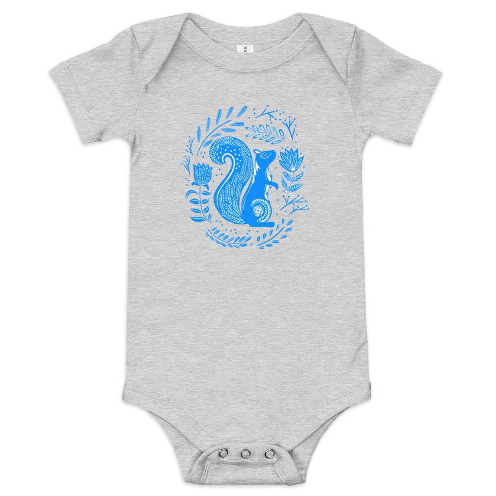 Forest Fairytales - The Squirrel Baby short sleeve one piece - One-piece- Print N Stuff - [designed in Turku FInland]