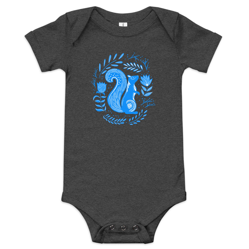 Forest Fairytales - The Squirrel Baby short sleeve one piece - One-piece- Print N Stuff - [designed in Turku FInland]