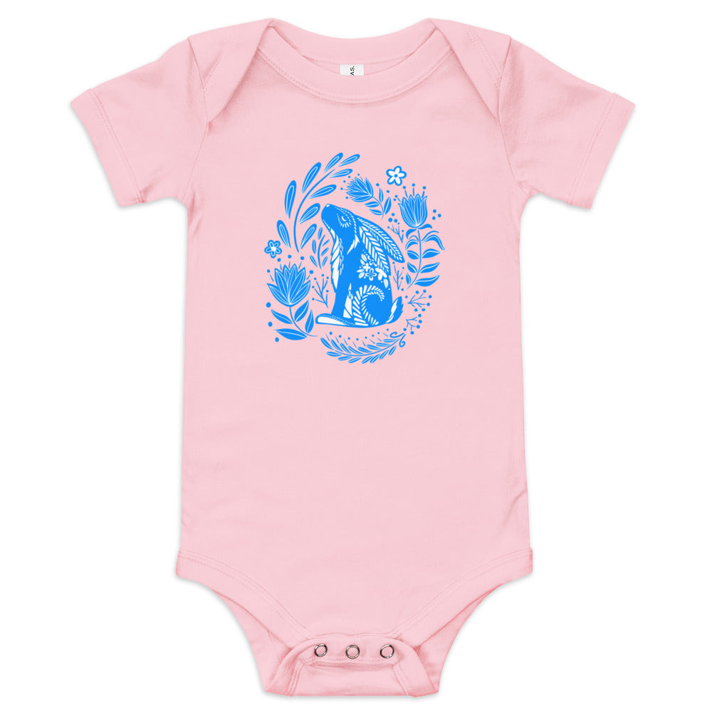 Forest Fairytales - The Bunny - Baby short sleeve one piece - One-piece- Print N Stuff - [designed in Turku FInland]