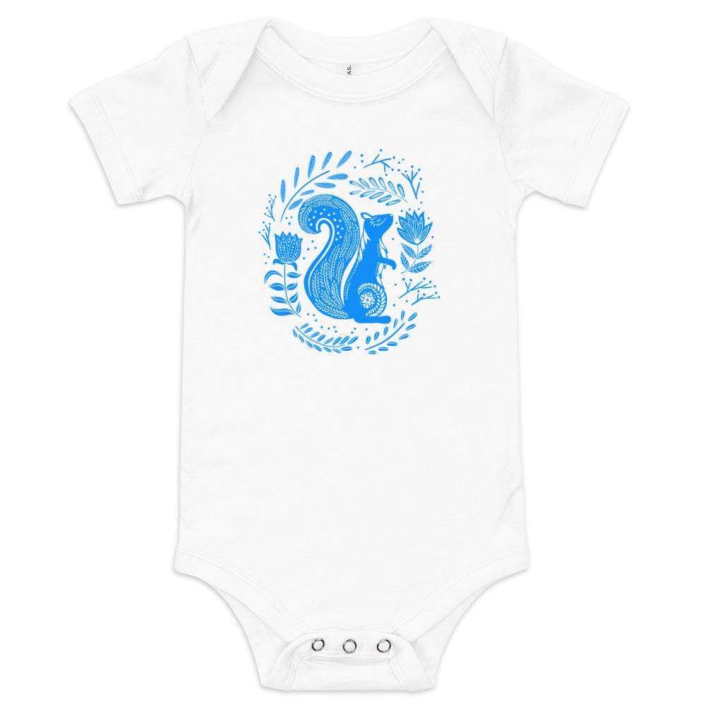 Forest Fairytales - The Squirrel Baby short sleeve one piece - One-piece- Print N Stuff - [designed in Turku FInland]