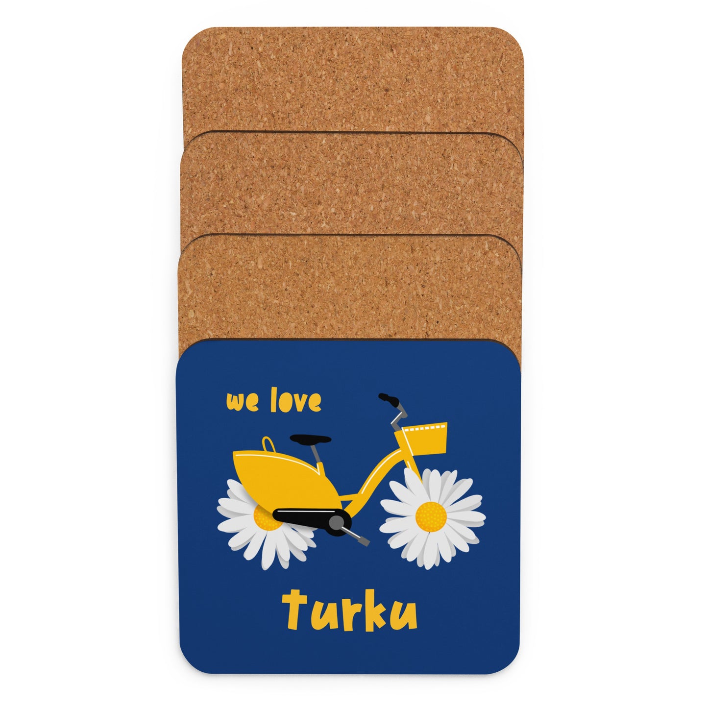 Turku City - Cork-back coaster - Coasters- Print N Stuff - [designed in Turku FInland]