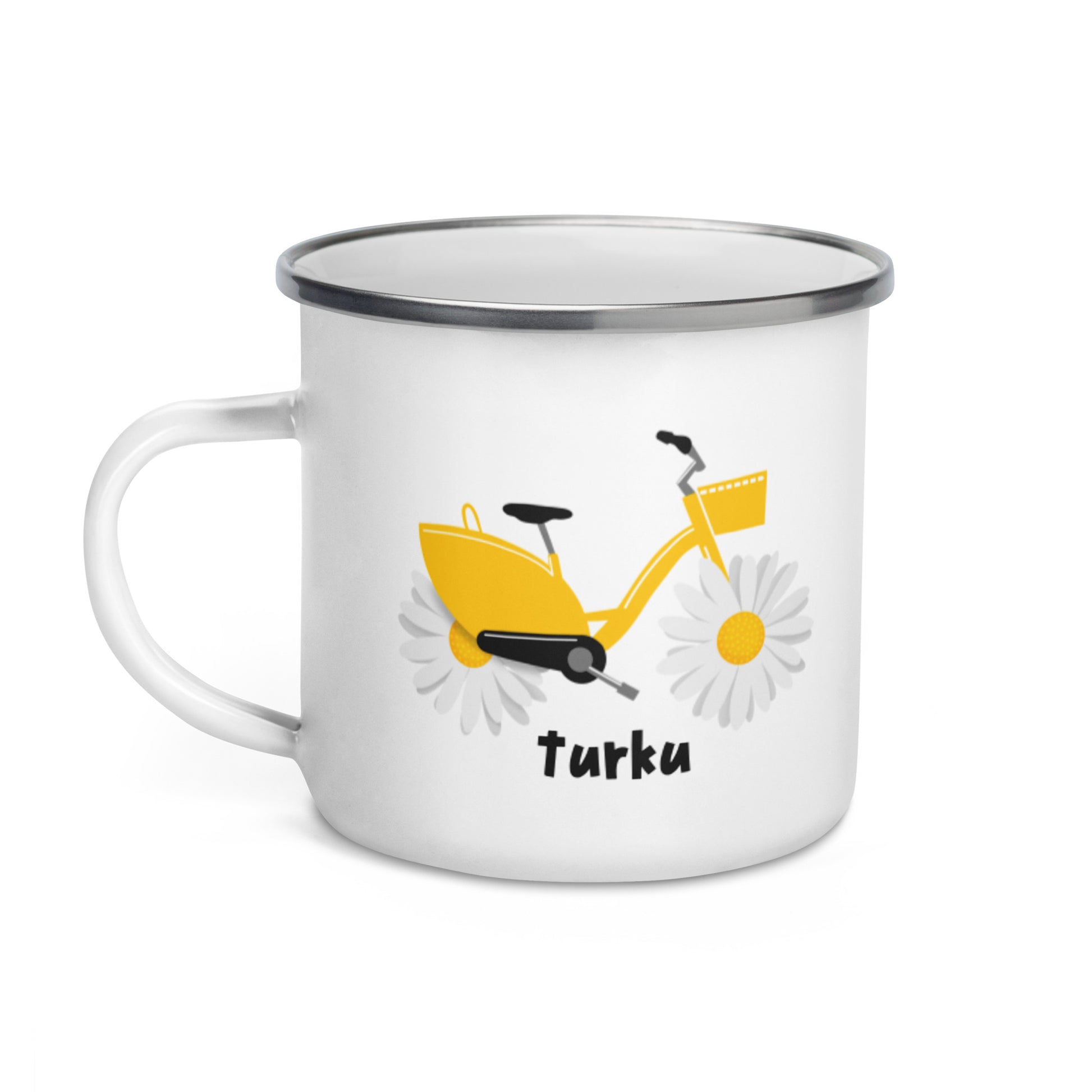 Turku City - Coffee Enamel Mug - Mugs- Print N Stuff - [designed in Turku FInland]