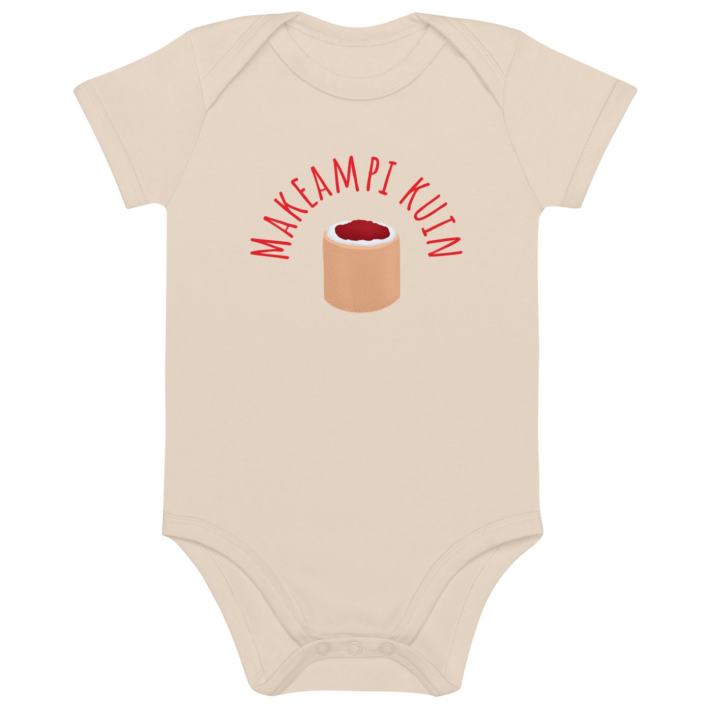 Runebergin Torttu - Organic cotton baby bodysuit - One-piece- Print N Stuff - [designed in Turku FInland]