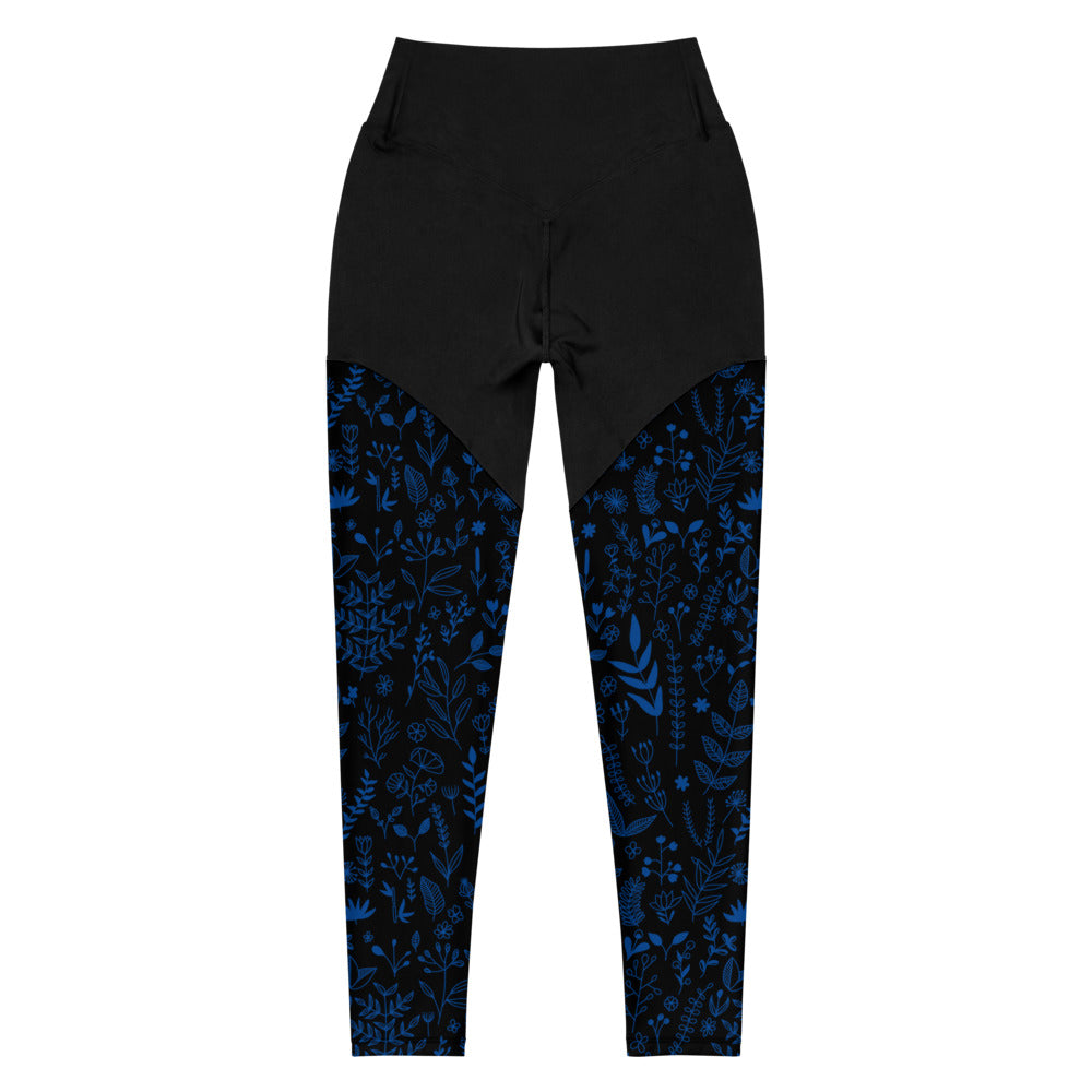Wild flowers - Sports Leggings - Leggings- Print N Stuff - [designed in Turku FInland]