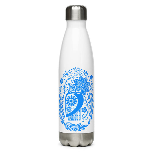 Forest Fairytales - The owl - Stainless Steel Water Bottle - Water Bottles- Print N Stuff - [designed in Turku FInland]