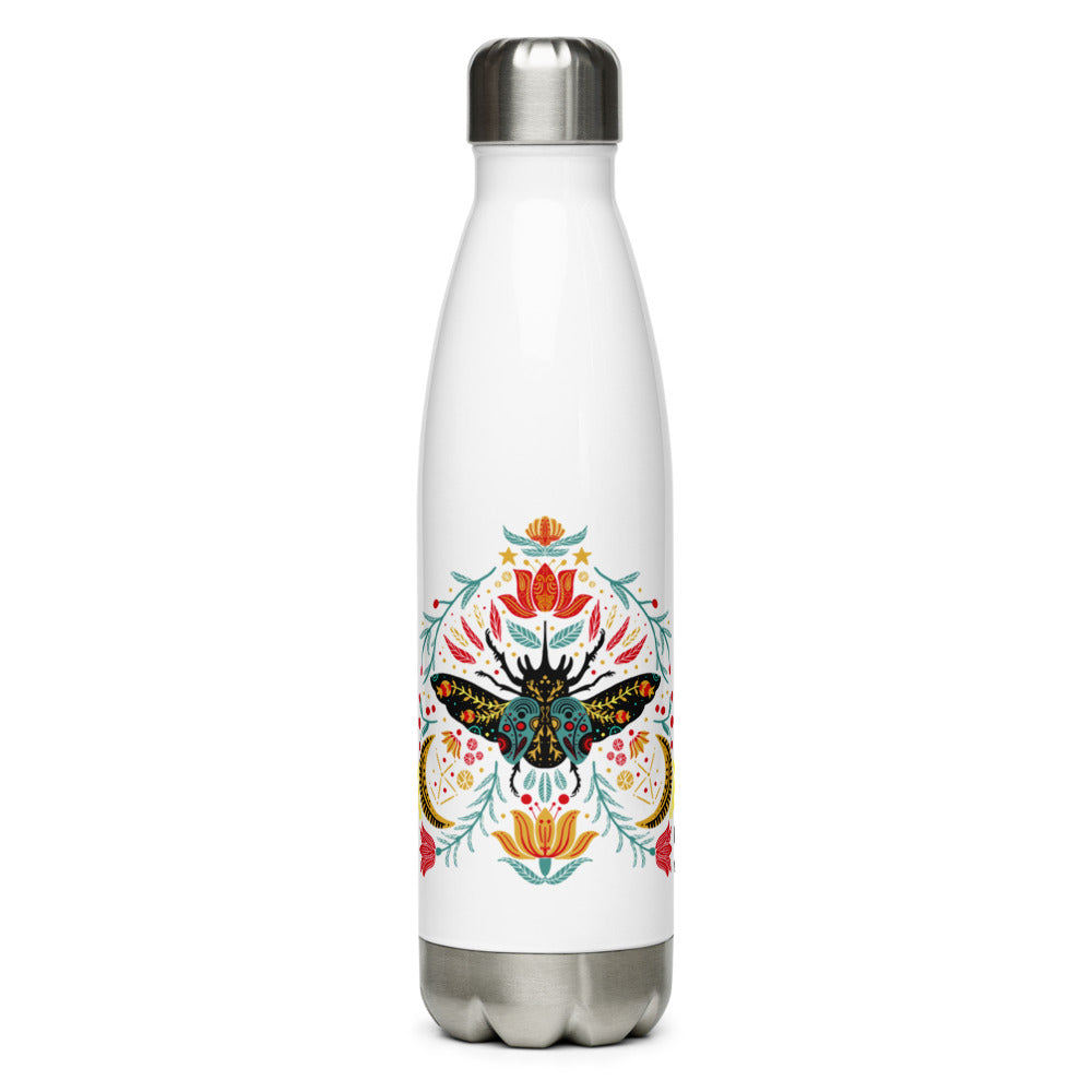 Enchanted beetle - Stainless Steel Water Bottle - Water Bottles- Print N Stuff - [designed in Turku FInland]