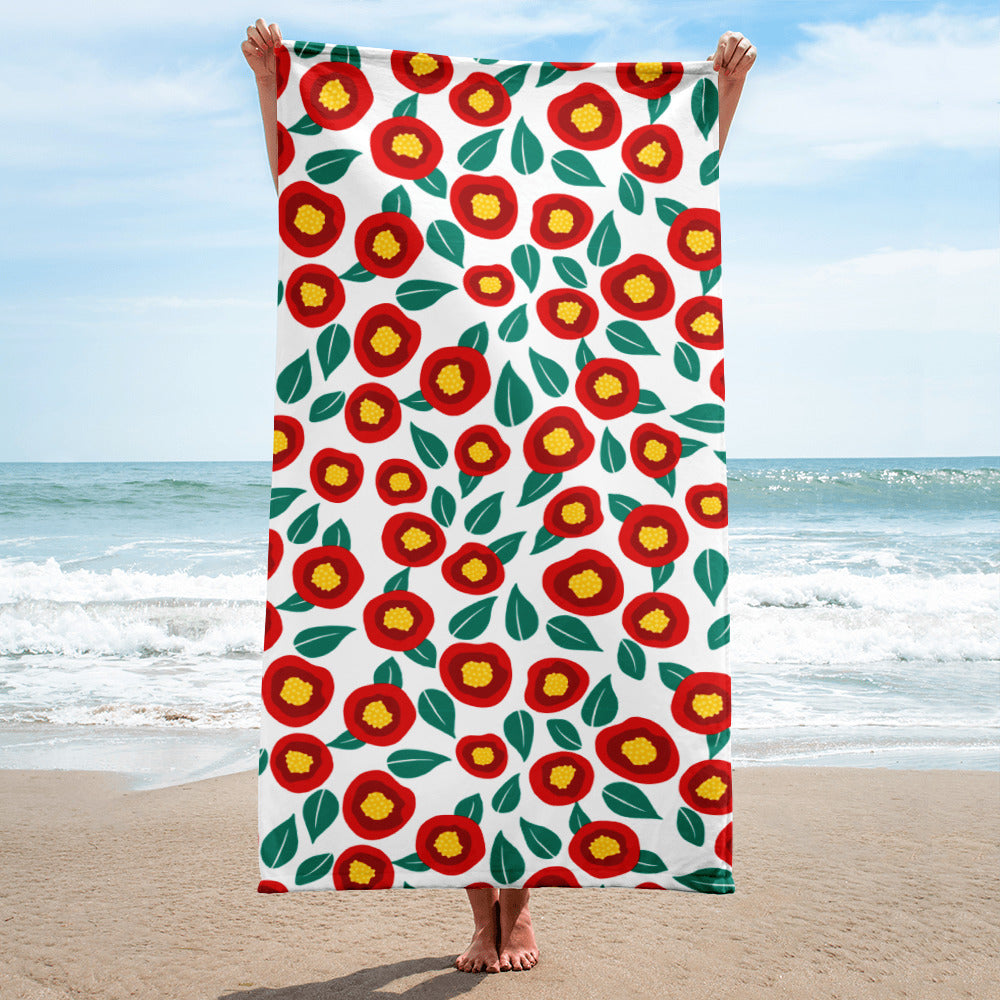 Summer Poppies - Towel - Beach Towels- Print N Stuff - [designed in Turku FInland]