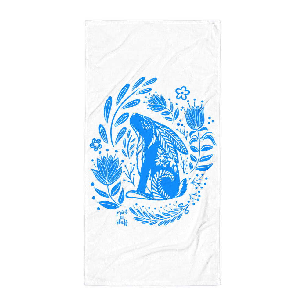 Forest Fairytales - The bunny - Towel - Beach Towels- Print N Stuff - [designed in Turku FInland]