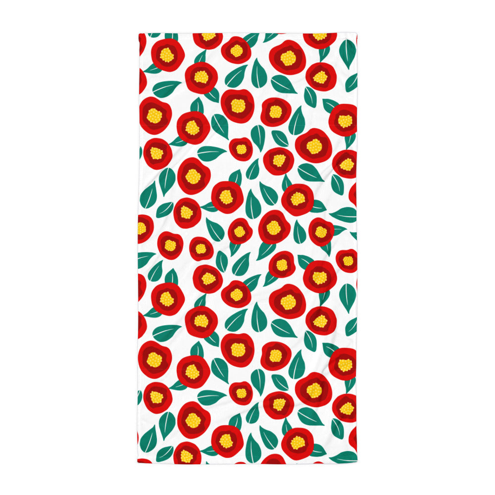 Summer Poppies - Towel - Beach Towels- Print N Stuff - [designed in Turku FInland]