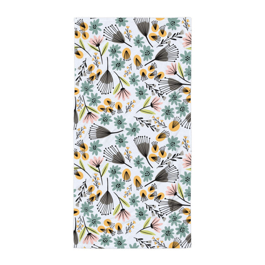 Summer Flowers - Towel - Beach Towels- Print N Stuff - [designed in Turku FInland]
