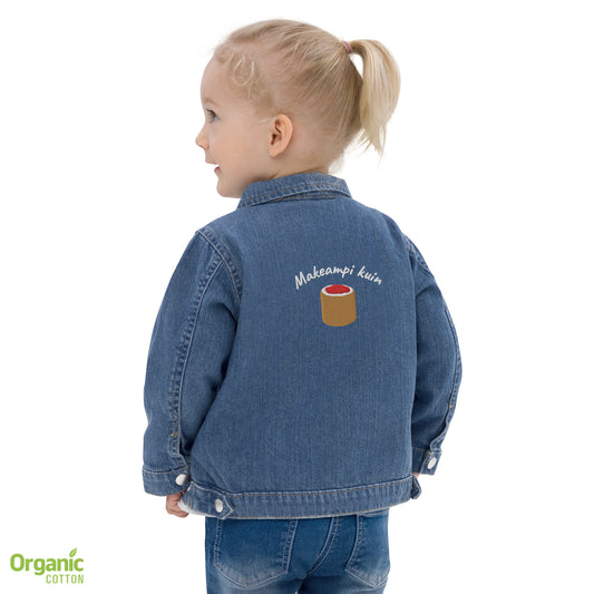 Runebergin Torttu - Toddler Organic Denim Jacket - Coats & Jackets- Print N Stuff - [designed in Turku FInland]