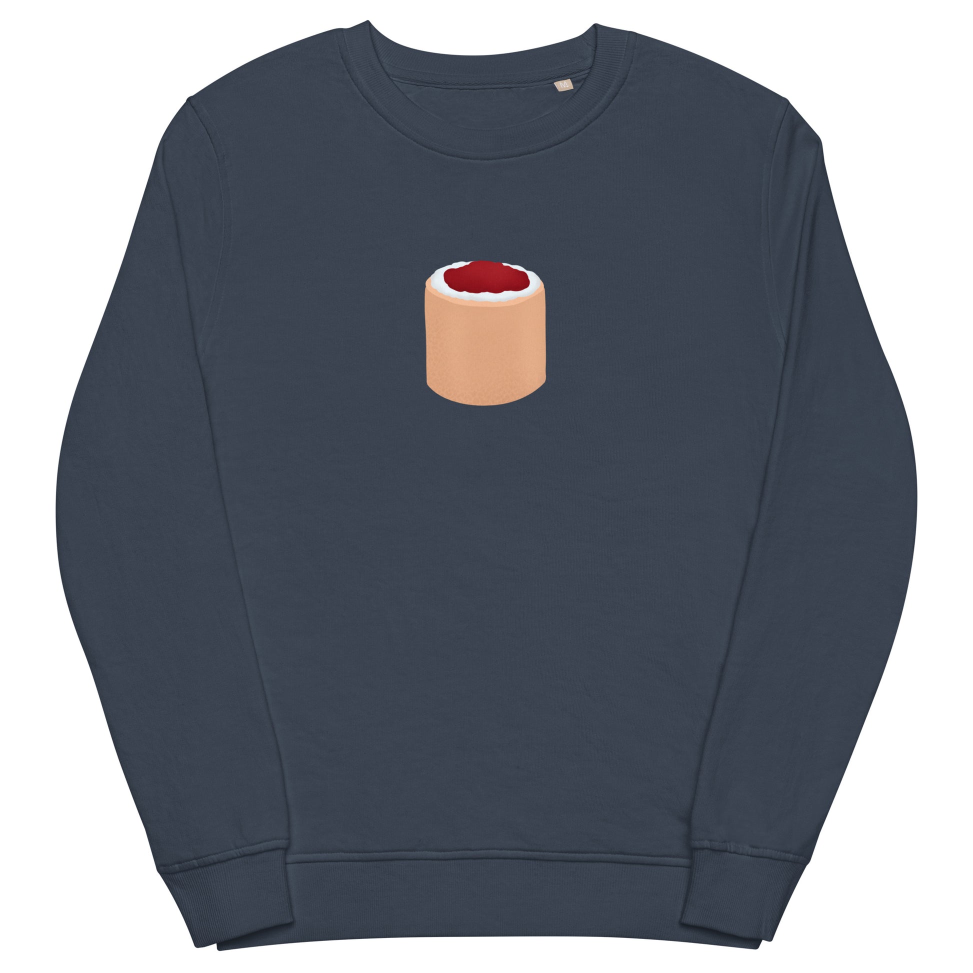 Runebergin torttu - Unisex organic sweatshirt - Long Sleeve- Print N Stuff - [designed in Turku FInland]